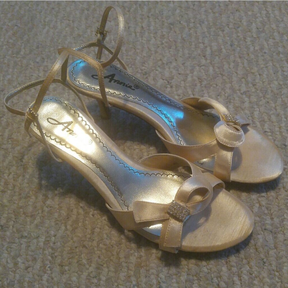 Gold Annie Heels